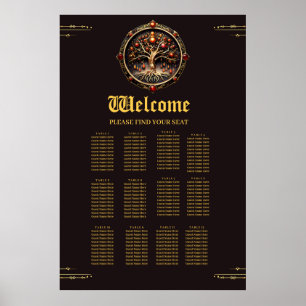 Den gyllene livets träd av mysticism. poster