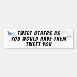 Den gyllene regeln för tweeting bildekal