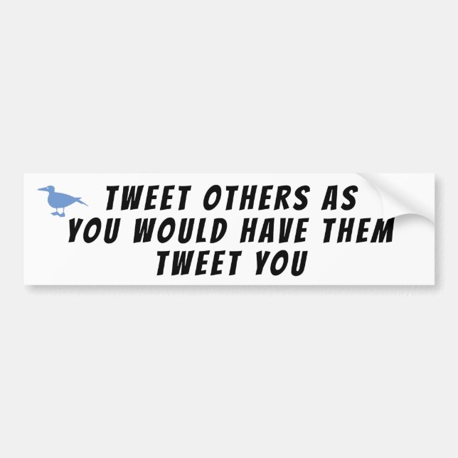 Den gyllene regeln för tweeting bildekal (Framsidan)