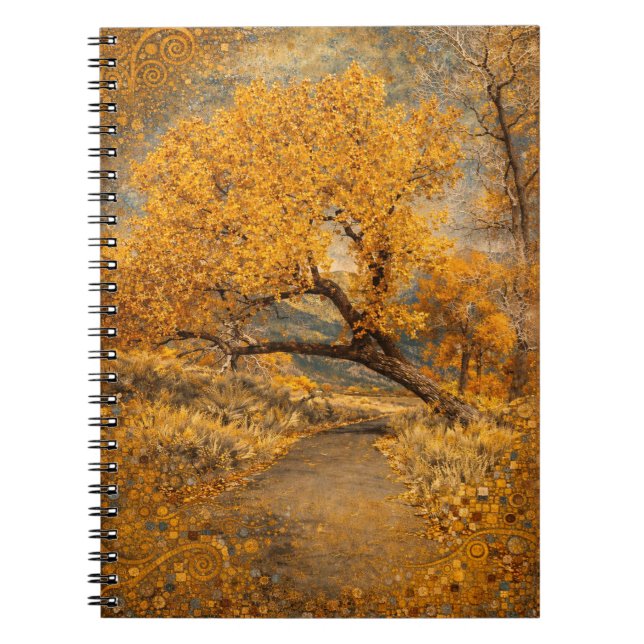 Den gyllene stigen Klimt-inspirerad Anteckningsbok (Framsidan)