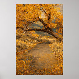 Den gyllene stigen Klimt-inspirerad Poster