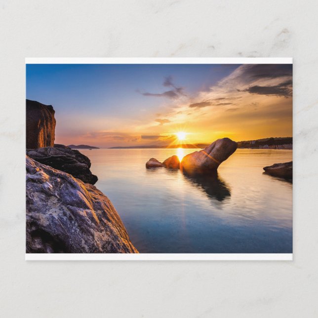 Den gyllene timmen i Grekland Vykort (Framsida)