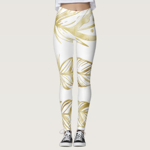 Den gyllene världen med moderna blanka läror leggings