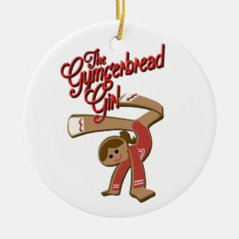 Den Gymgerbread flickan - jul 2017 Julgransprydnad Keramik