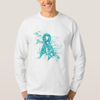 Den Gynecologic cancerblommigten virvlar runt Tee