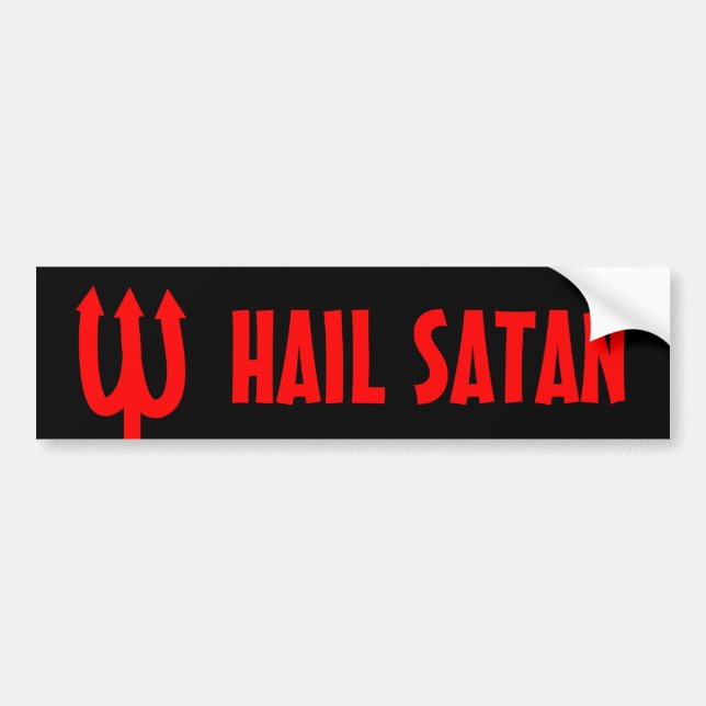 Den hagelSatan bildekalet med röd djävular dela Bildekal (Framsidan)