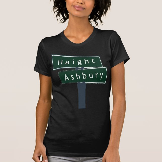 Den Haight Ashbury klassikergatan undertecknar T-shirt (Framsida)