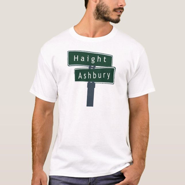 Den Haight Ashbury klassikergatan undertecknar T-shirt (Framsida)