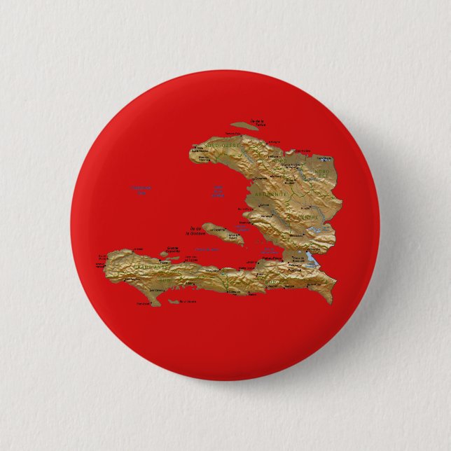 Den Haiti kartan knäppas Knapp (Framsida)