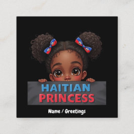Den haitiska Flagga i Haiti Fyrkantigt Visitkort