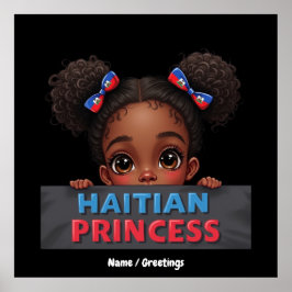 Den haitiska Flagga i Haiti Poster