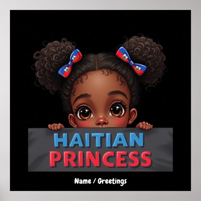 Den haitiska Flagga i Haiti Poster (Framsidan)