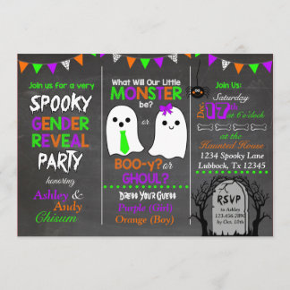 Den Halloween gender avslöjer inbjudan