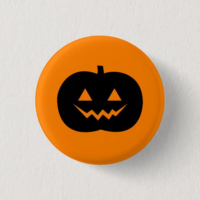 Den Halloween jacken O'Lantern Pinback knäppas Knapp (Framsida)