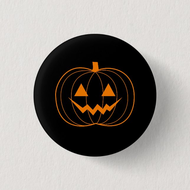 Den Halloween jacken O'Lantern Pinback knäppas Knapp (Framsida)