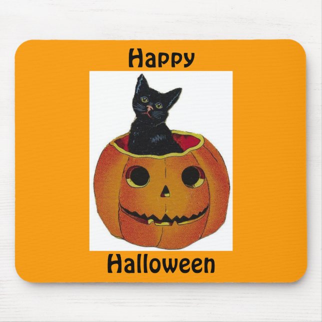 Den Halloween kattungemusen vadderar Musmatta (Framsidan)