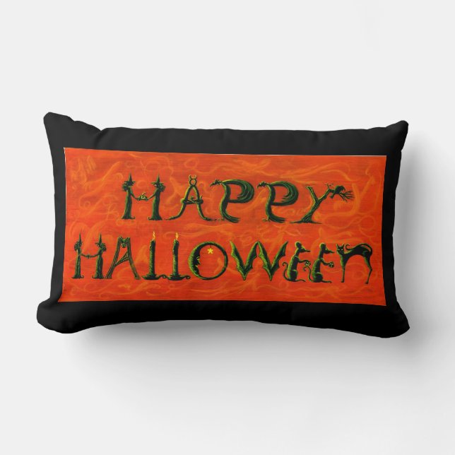 Den Halloween lumbaren kudder REVERSIBLEN Lumbarkudde (Framsida)