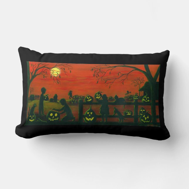 Den Halloween lumbaren kudder REVERSIBLEN Lumbarkudde (Framsida)