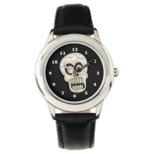 Den Halloween skalletecknaden lurar klockan Armbandsur