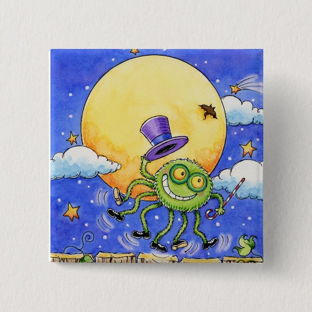 Den Halloween spindeln knäppas Knapp (Framsida)