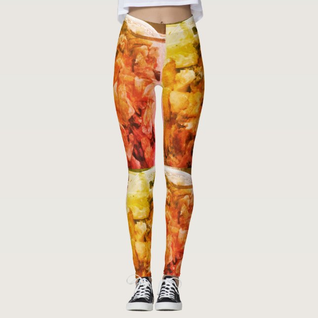 Den hälsosamma Foodie-samlingen Leggings (Framsida)