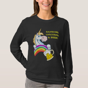 Den halv literen av guld på avslutar av regnbåge tee shirt