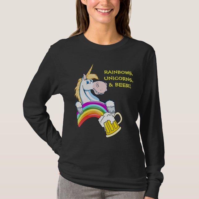 Den halv literen av guld på avslutar av regnbågen tee shirt (Framsida)