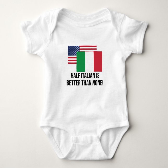 Den halva italienare är bättre än inga t shirt (Framsida)