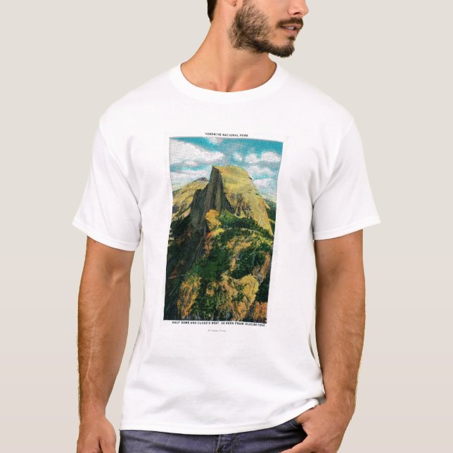 Den halva kupolen och molnet vilar från glaciären tee shirt (Framsida)