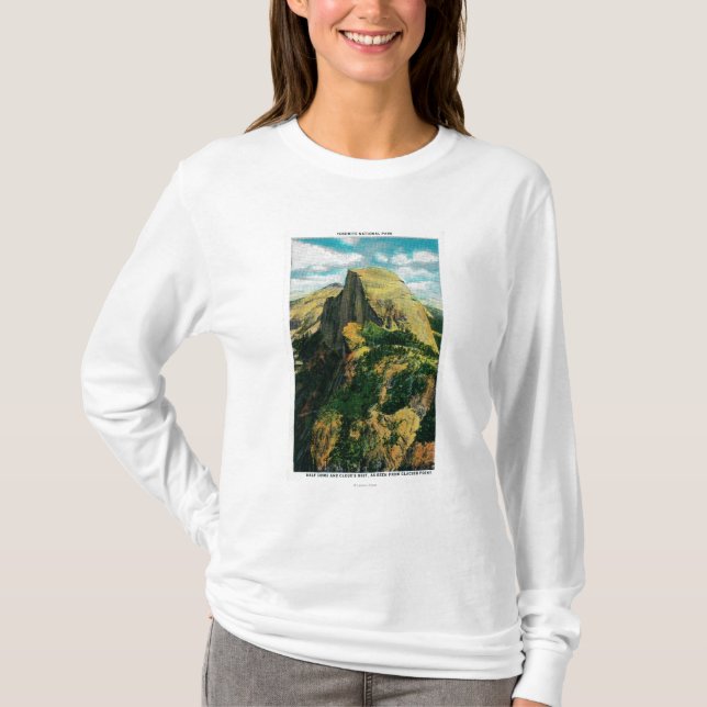 Den halva kupolen och molnet vilar från glaciären tee shirt (Framsida)