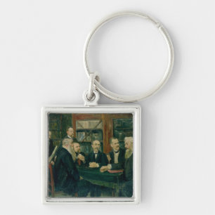 Den Hamburg regeln av Professor, 1906 Fyrkantig Silverfärgad Nyckelring