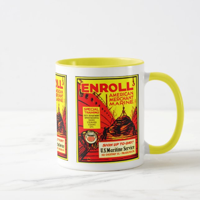 Den handels- flottan för amerikanen - skriva in mugg (Höger)