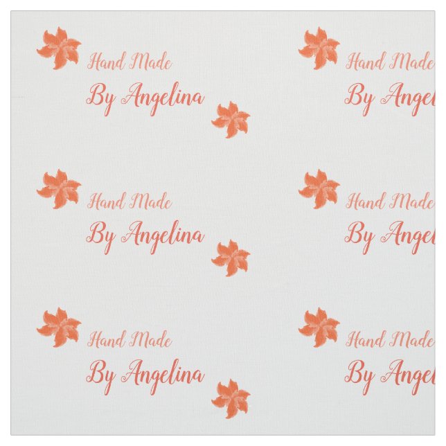 Den handgjorda personligsömnaden märker tyg (Provkarta)