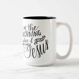Den Handlettered muggen, kristet ordstäv, ger mig Två-Tonad Mugg
