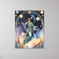 den hänförda målningen på en tarot inspirerad