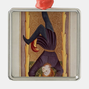 Den hängda manen, tarotkort, fransk julgransprydnad metall