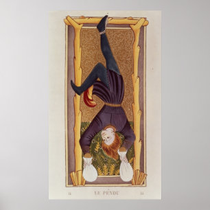 Den hängda manen, tarotkort, fransk poster