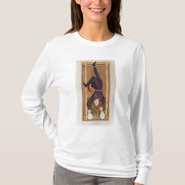 Den hängda manen, tarotkort, fransk t-shirt (Framsida)