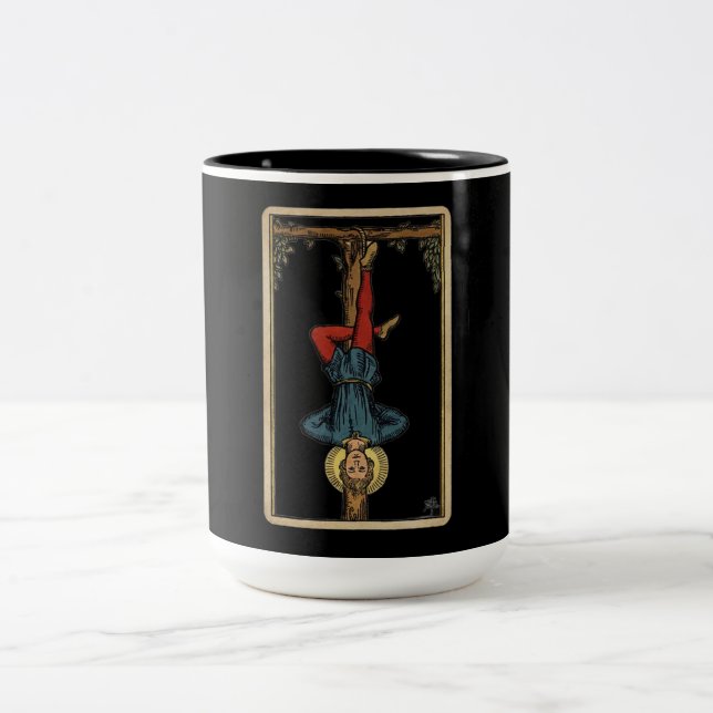 Den Hängde Mannen Tarot Två-Tonad Mugg (Center)