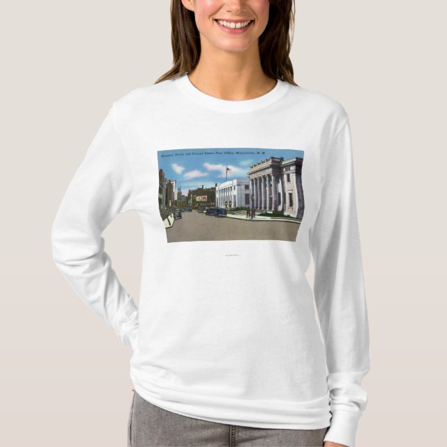 Den Hanover gatan beskådar av posta - kontor T Shirt (Framsida)