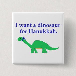 Den Hanukkah dinosauren klämmer fast Knapp