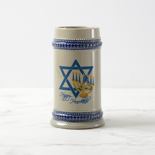 Den Hanukkah muggen - välj stil, färg Sejdel (Center)