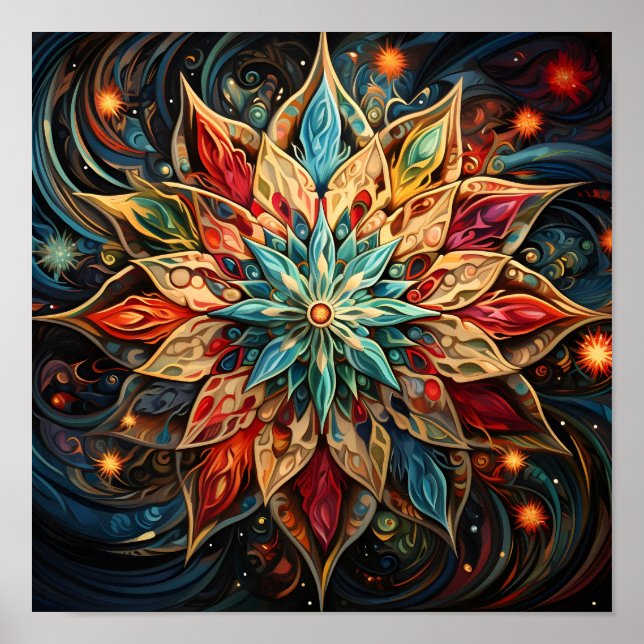 Den häpnadsväckande julen poster Kaleidescope (Framsidan)