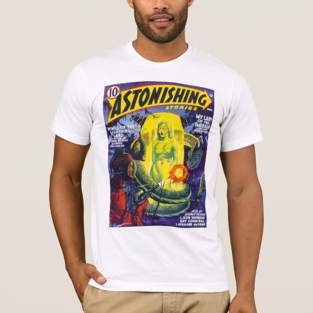 Den HÄPNADSVÄCKANDE tidskriften för T-shirt (Framsida)