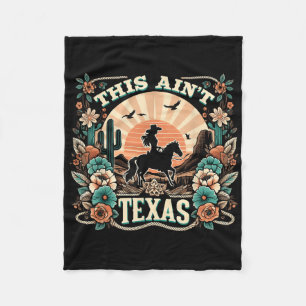 Den här Aint Texas Western Cowgirl Desert Sunset A Fleecefilt