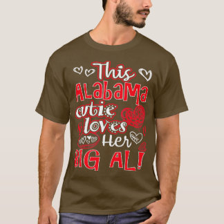 Den här Alabama Cutie-Kärleken har sin stora Rolig T Shirt