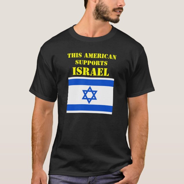 DEN HÄR AMERIKANN STÖDER ISRAEL T-SHIRT (Framsida)