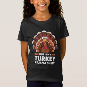 Den här är min Turkos Pyjamas Kalkon Tacksägelse T Shirt