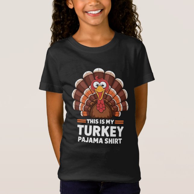 Den här är min Turkos Pyjamas Kalkon Tacksägelse T Shirt (Framsida)