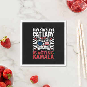 Den här barnlösa Cat Dam är Voting Kamala 2024 Pappersservett